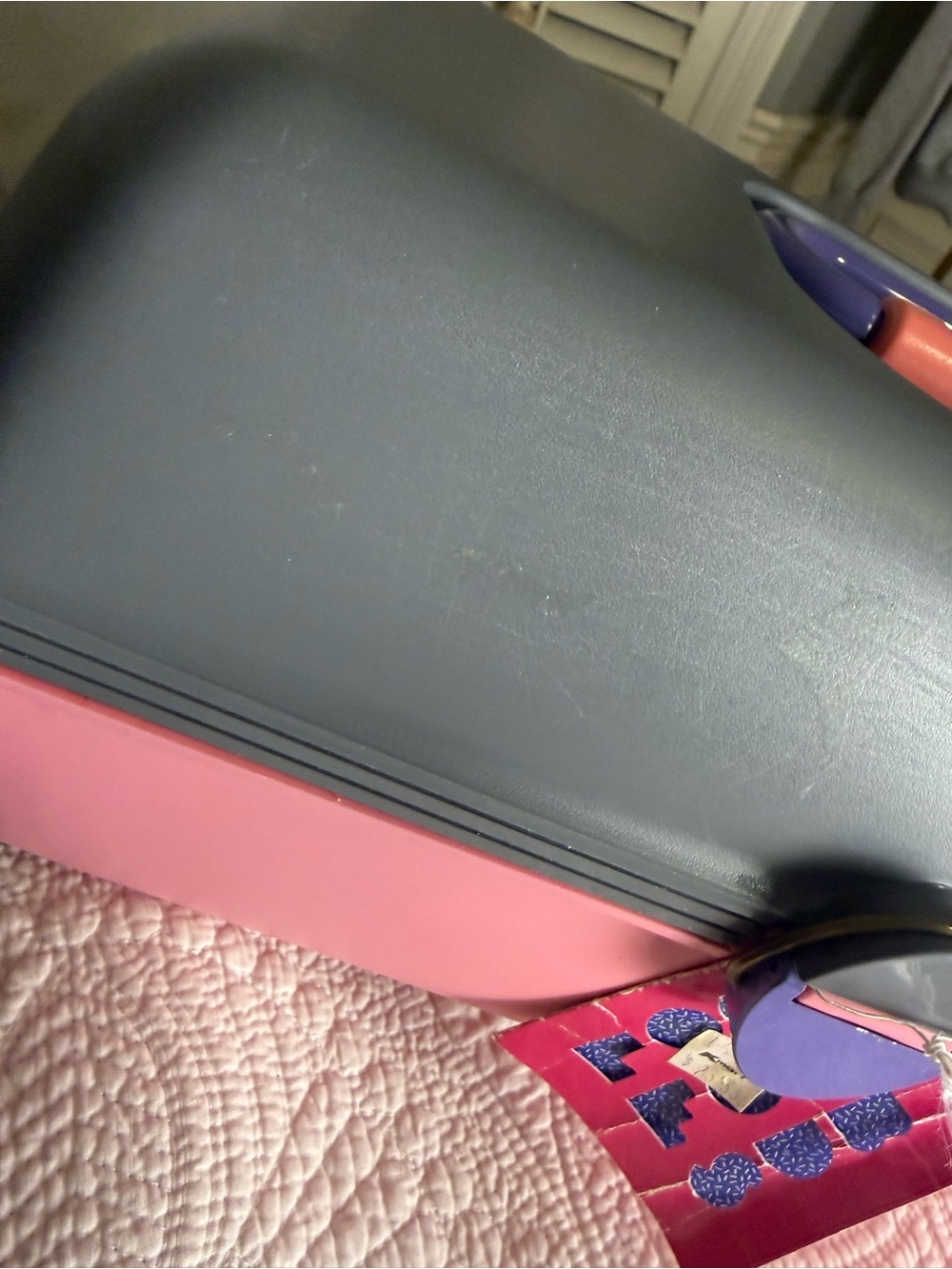 Vintage 80s 90s Caboodles 2630 Pink Gray Purple Makeup Case Kmart Tag - Picture 3 of 9